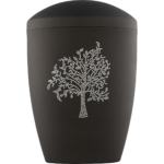 Moderne Urne mit Swarowski-Motiv "Baum" in anthrazit