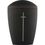 Moderne Urne mit Swarowski-Motiv "Kreuz" in anthrazit